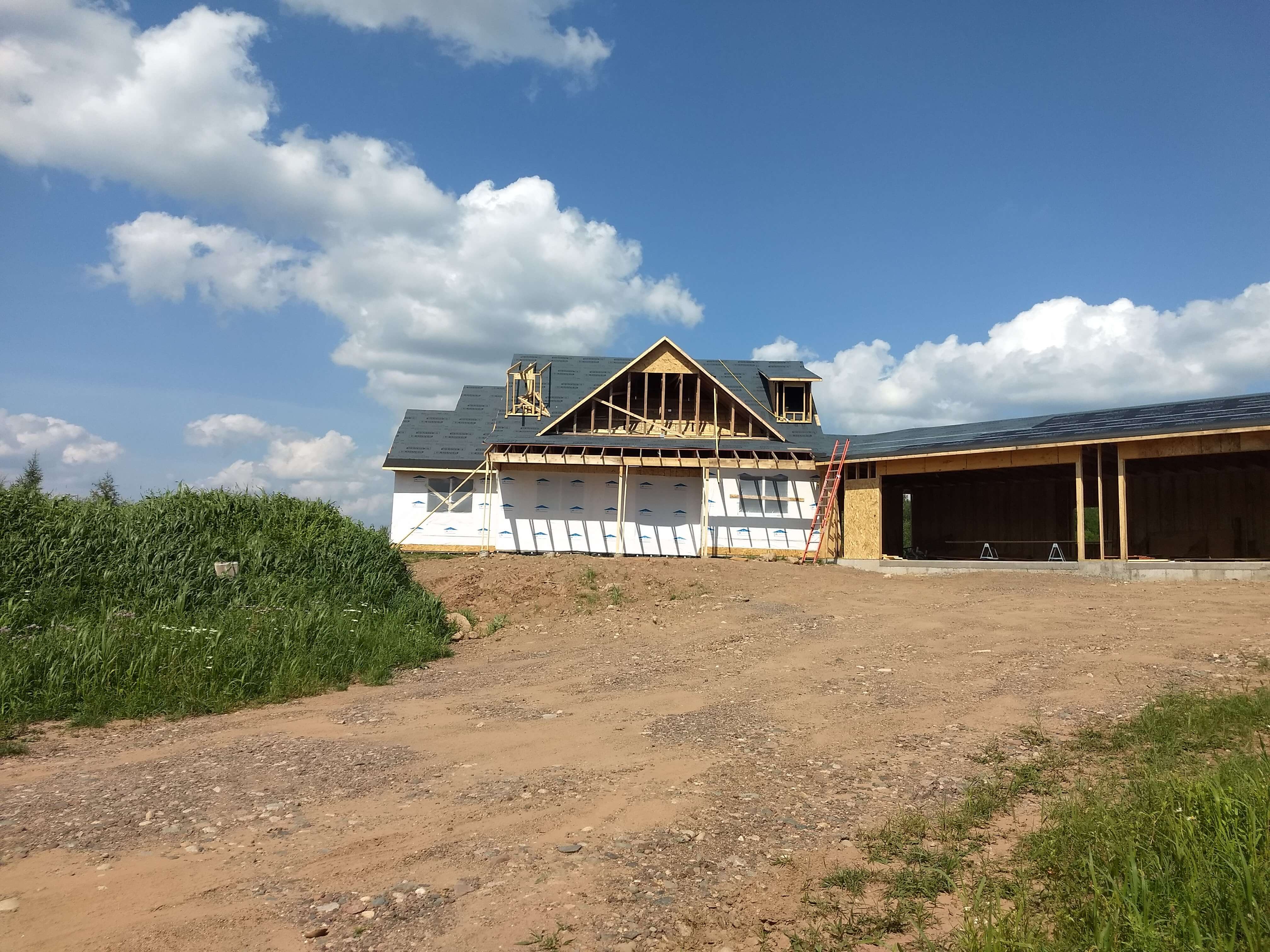 Exterior view of custom home in Medford, Wisconsin